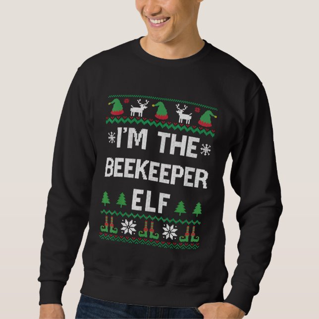 Sudadera Beekeeper Elf Ugly Navidades Beerables (Anverso)