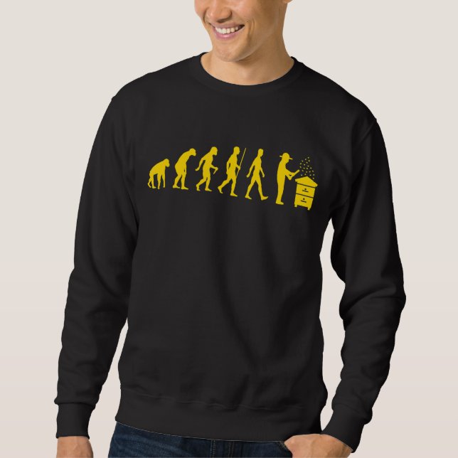 Sudadera Beekeeper Evolution Beekeeper Honey Abeja Beis Bev (Anverso)