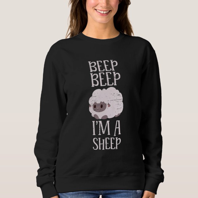 Sudadera Beep Beep I'm A Sheep Livestock Herd Farm Wool Ani (Anverso)