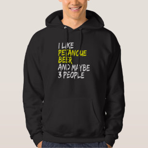 Sudadera Beer bebedor Boccia Boule Me gusta Beer & Petanque