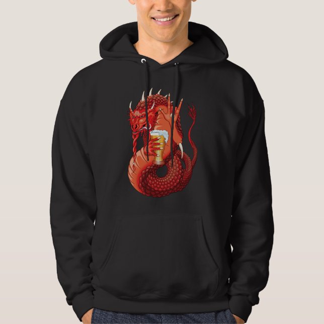 Sudadera Beer Beer Dragon Hoodie Masculino (Anverso)