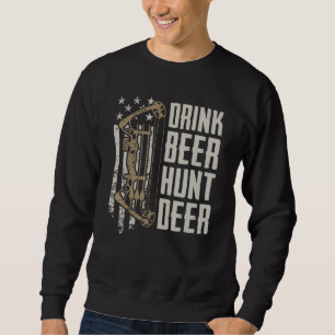Sudadera Beer Beer Hunt Deer Funny Archery Bow Hunting Dr.