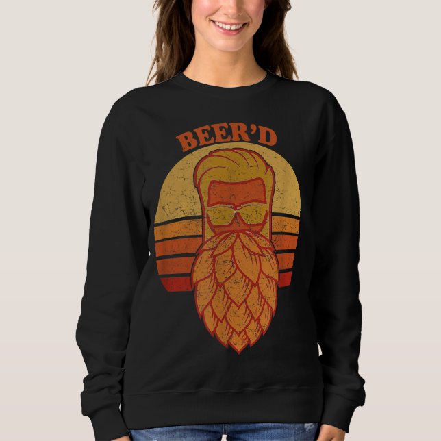 Sudadera Beer d Hops Beard Beer Garden Retro Sunset (Anverso)