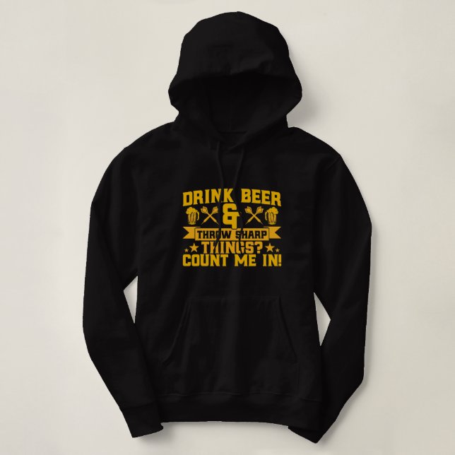 Sudadera Beer Dards Beer Cerveza arrojar Sharp Things Dart  (Diseño del anverso)