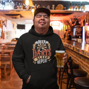 Sudadera Beer Darts Sleep Repetir - Dart Champion