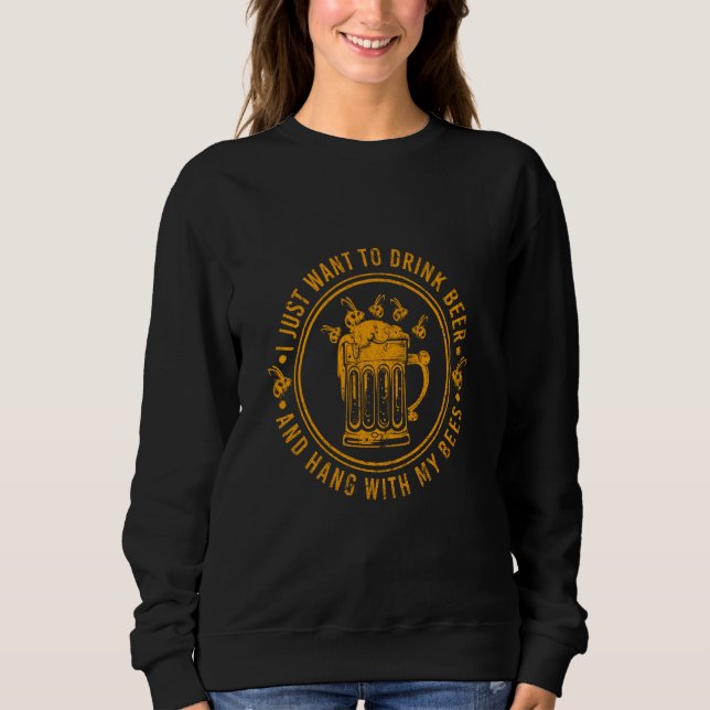 Sudadera Beer Drunk Beekeeper (Anverso)