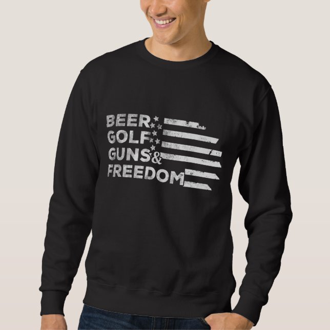 Sudadera Beer Golf Guns Freedom (Anverso)