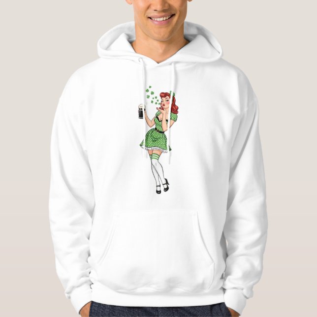 Sudadera Beer Loving Irish Pin Up (Anverso)