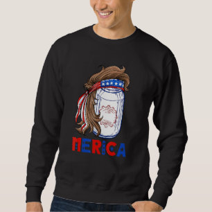 Sudadera Beer Mullet Merica Camisas Hombres 4 De Julio Amer
