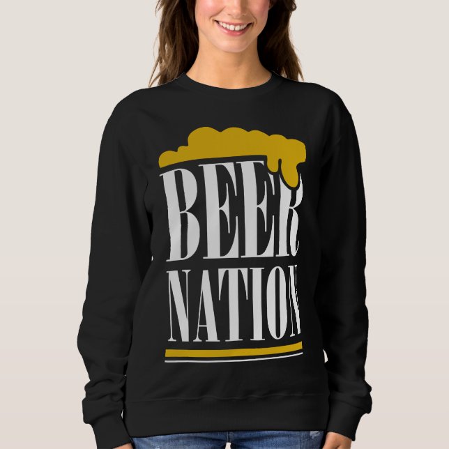 Sudadera Beer Nation La Vida Se Está Volviendo Tigre Solo B (Anverso)