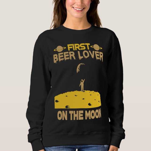 Sudadera Beer On The Moon (Anverso)
