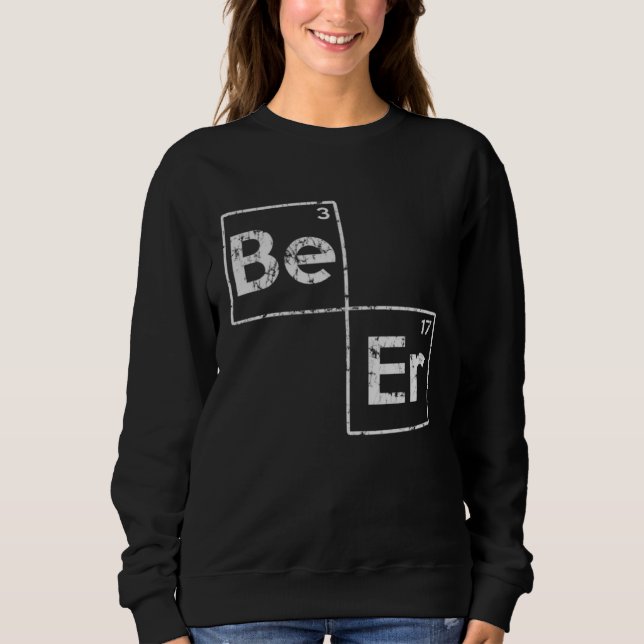 Sudadera Beer Periodic Elements  Saint Patricks Day For Wom (Anverso)