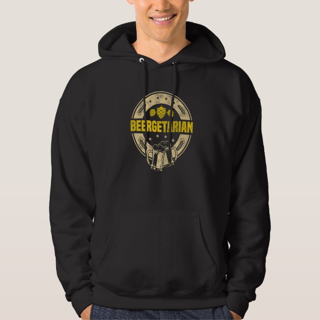 Sudadera Beergetarian Graphic Homebrewing Winemaking Brewer (Anverso)