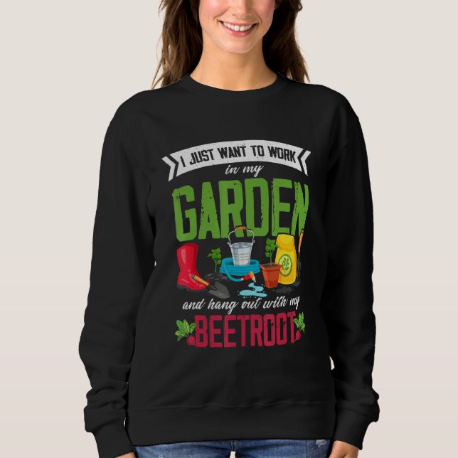 Sudadera Beet Vegan Gardening Garden Planta de jardinería V (Anverso)