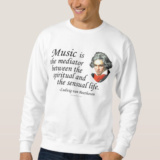 Sudadera Beethoven en música (Anverso)