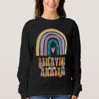 Sudadera Behavior Analyst BCBA Groovy Retro Vintage Rainbow