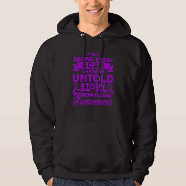 Sudadera Behind Every Scar Fibromyalgia Awareness (Anverso)