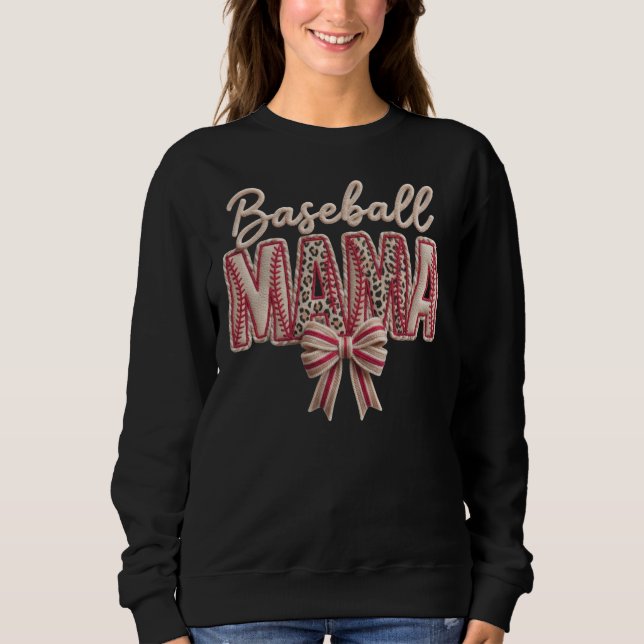 Sudadera Béisbol Bow Mama, Día de la Madre (Anverso)