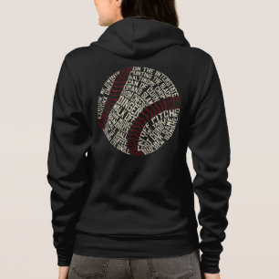 Sudadera Béisbol Calligram Wordle Word Art