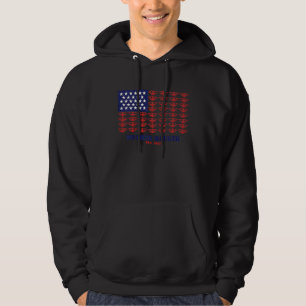 Sudadera Béisbol de manga raglán con bandera estadounidense