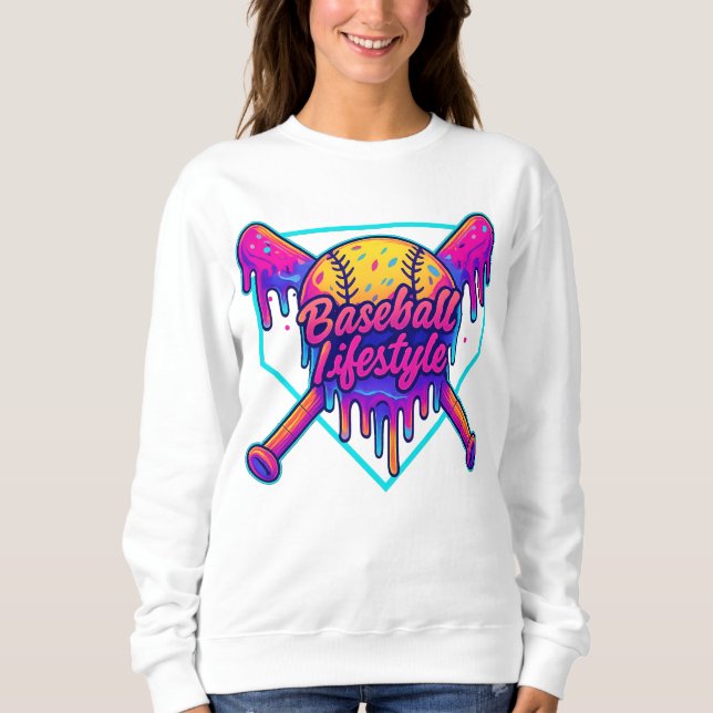 Sudadera Béisbol Estilo de vida Equipo juvenil Béisbol Drip (Anverso)