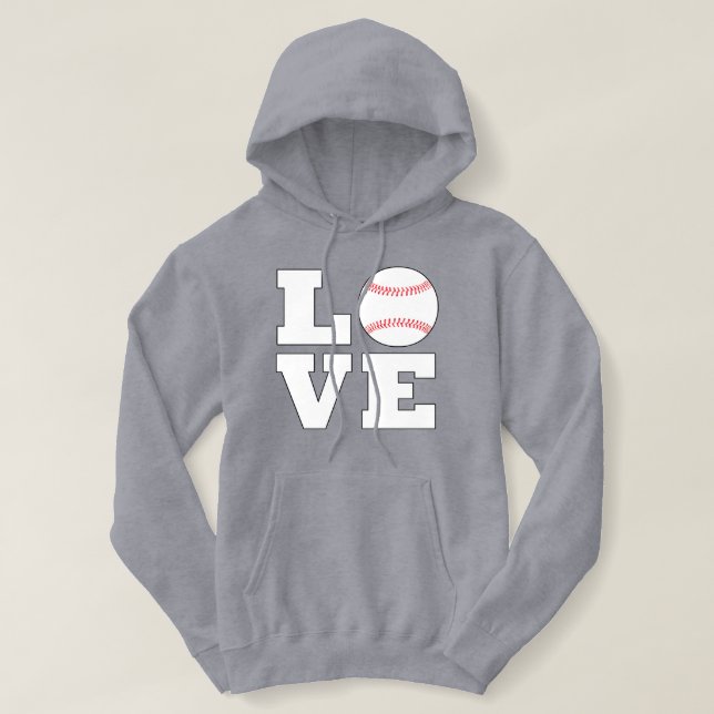 Sudadera Béisbol femenino: Ama a la madre del béisbol o al  (Diseño del anverso)
