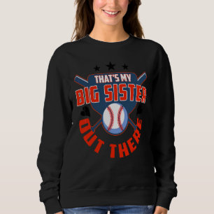 Sudadera Béisbol Hermana Mayor Béisbol Lindo Para Familia