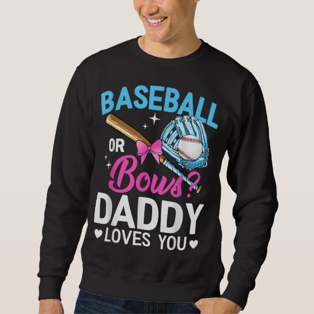 Sudadera Béisbol O Vaca Papi Te Ama Revelación De Género (Anverso)
