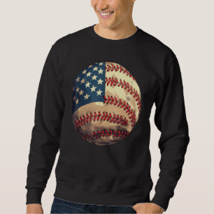 Sudadera Béisbol Patriótico 4 de Julio Bandera Americana de