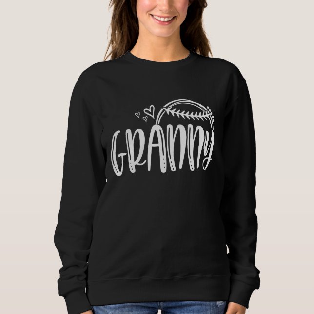 Sudadera Béisbol Softball GRANNY Heart Game Cheque Te (Anverso)