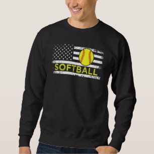 Sudadera Béisbol Softbol Bandera de EE. UU. Patriota Americ