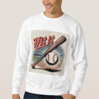 Sudadera Béisbol vintage "Hit It" Deportes retro