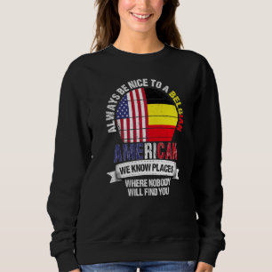 Sudadera Belga Americano Conocemos Lugares donde País Belg