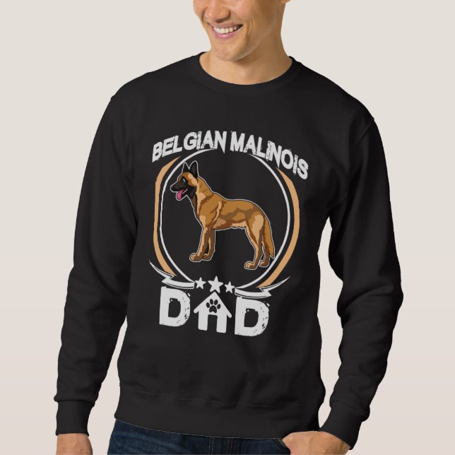 Sudadera Belgian Malinois Dad  For Dog Owners Fathers Day (Anverso)