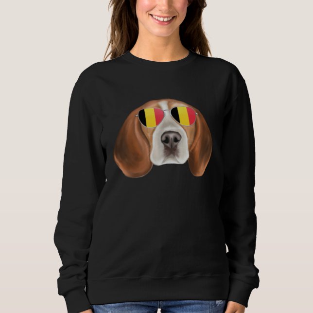 Sudadera Belgium Flag Beagle Dog Belgium Pocket (Anverso)