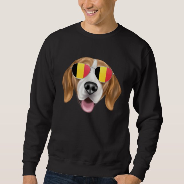 Sudadera Belgium Flag Harrier Dog Belgium Pocket (Anverso)