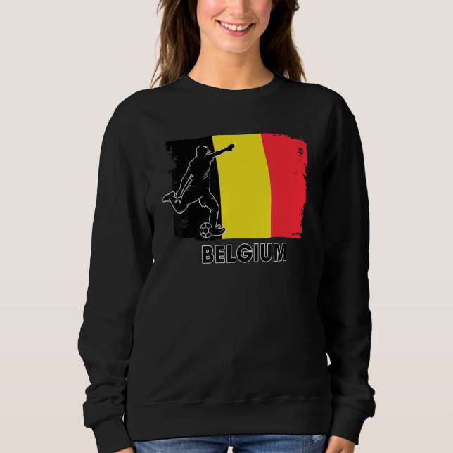 Sudadera Belgium Soccer Fan  2022 National Football Team Fl (Anverso)