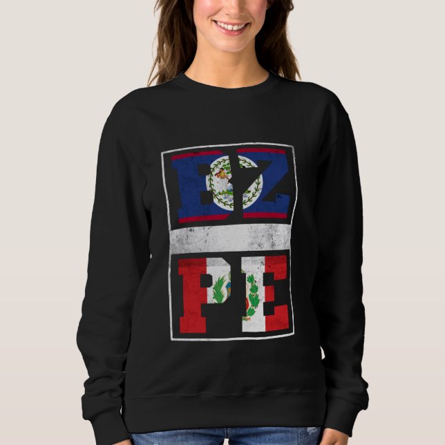 Sudadera Belice y Perú mezclan patrimonio cultural Belice P (Anverso)