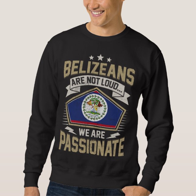 Sudadera Belize Flag Passionate Belizeans Girls & Women (Anverso)