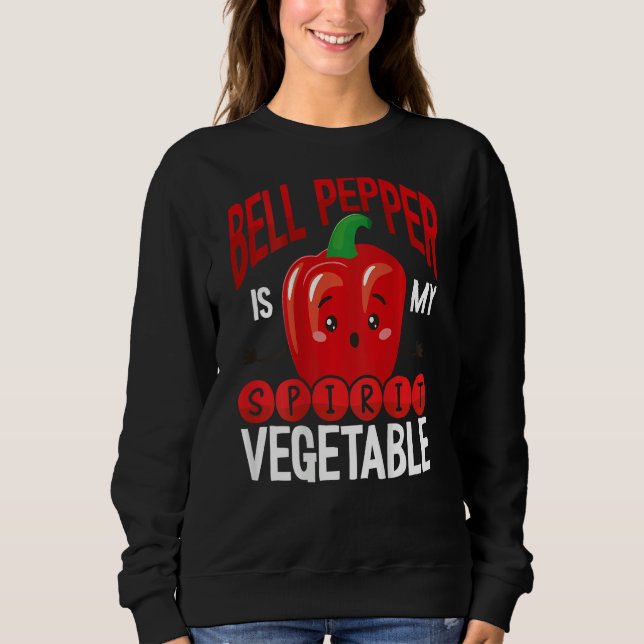 Sudadera Bell Pepper Is My Spirit Vegetable Backprint Veget (Anverso)