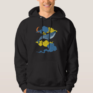 Sudadera Bella Ballena Del Cielo Azul Volando En El Cl Del