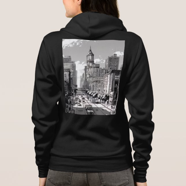 Sudadera Bella+Canvas Full-Zip Hoodie (Reverso)