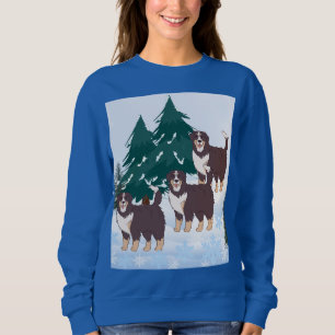 Sudadera Bellas árticas marrones en rocas de invierno de ni