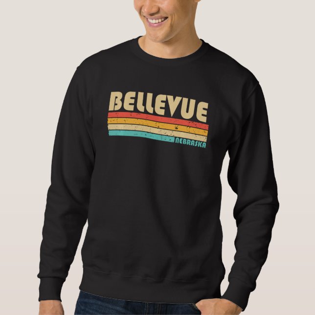 Sudadera Bellevue Ne Nebraska Funny Home Roots Retro 7 (Anverso)