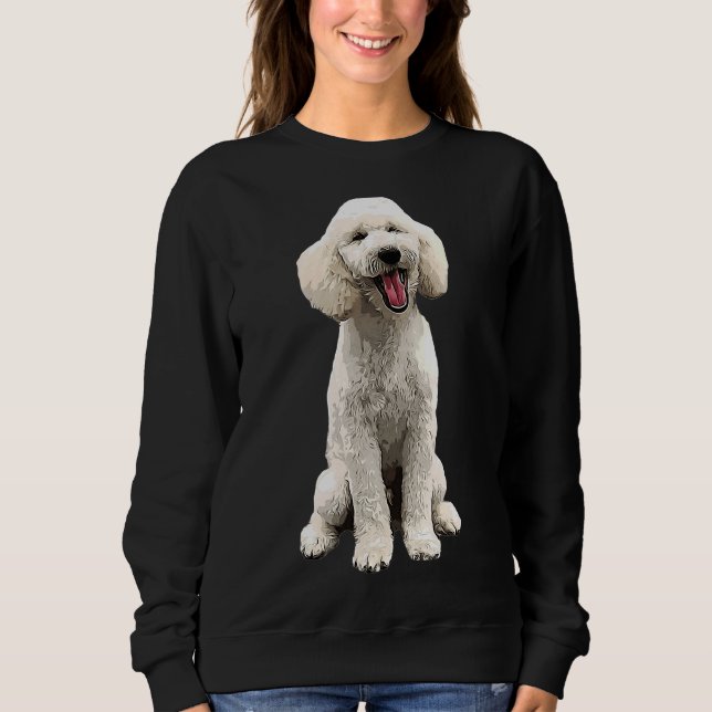 Sudadera Belleza blanca del caniche (Anverso)