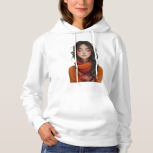 Sudadera Belleza serena - retrato ilustrado de paz interior