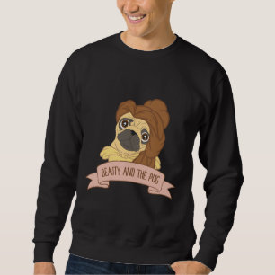Sudadera Belleza y los amantes del perro de pug camiseta cl