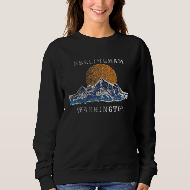Sudadera Bellingham Washington Mountain Sunset Scene (Anverso)