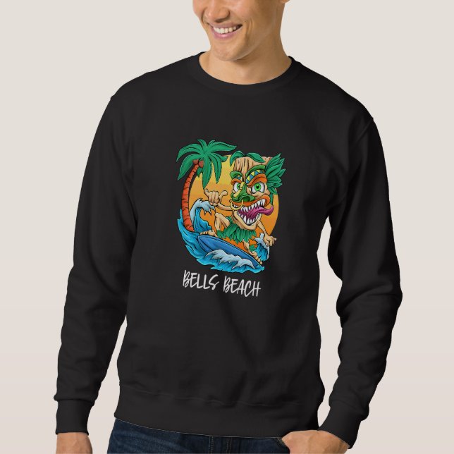 Sudadera Bells Beach Australia Palm Tree Surfing Beach Vaca (Anverso)