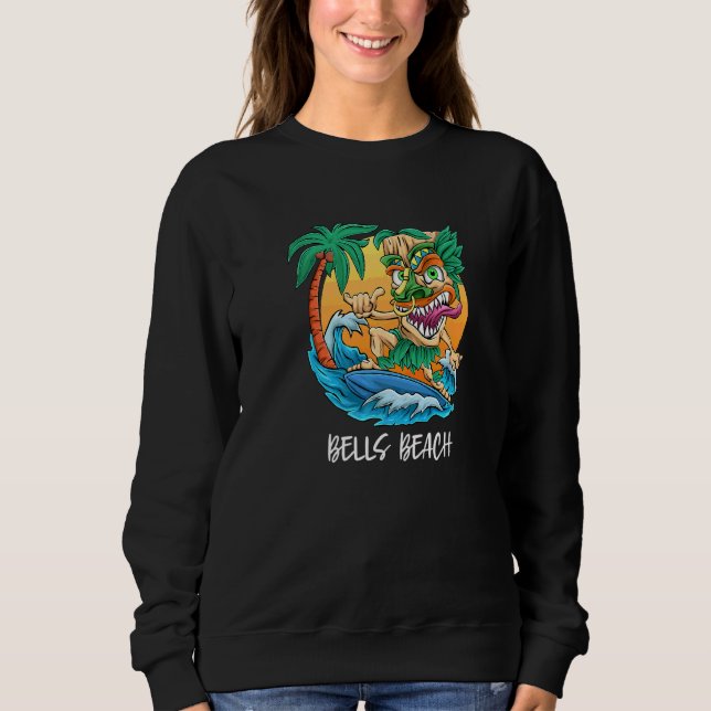 Sudadera Bells Beach Australia Palm Tree Surfing Beach Vaca (Anverso)